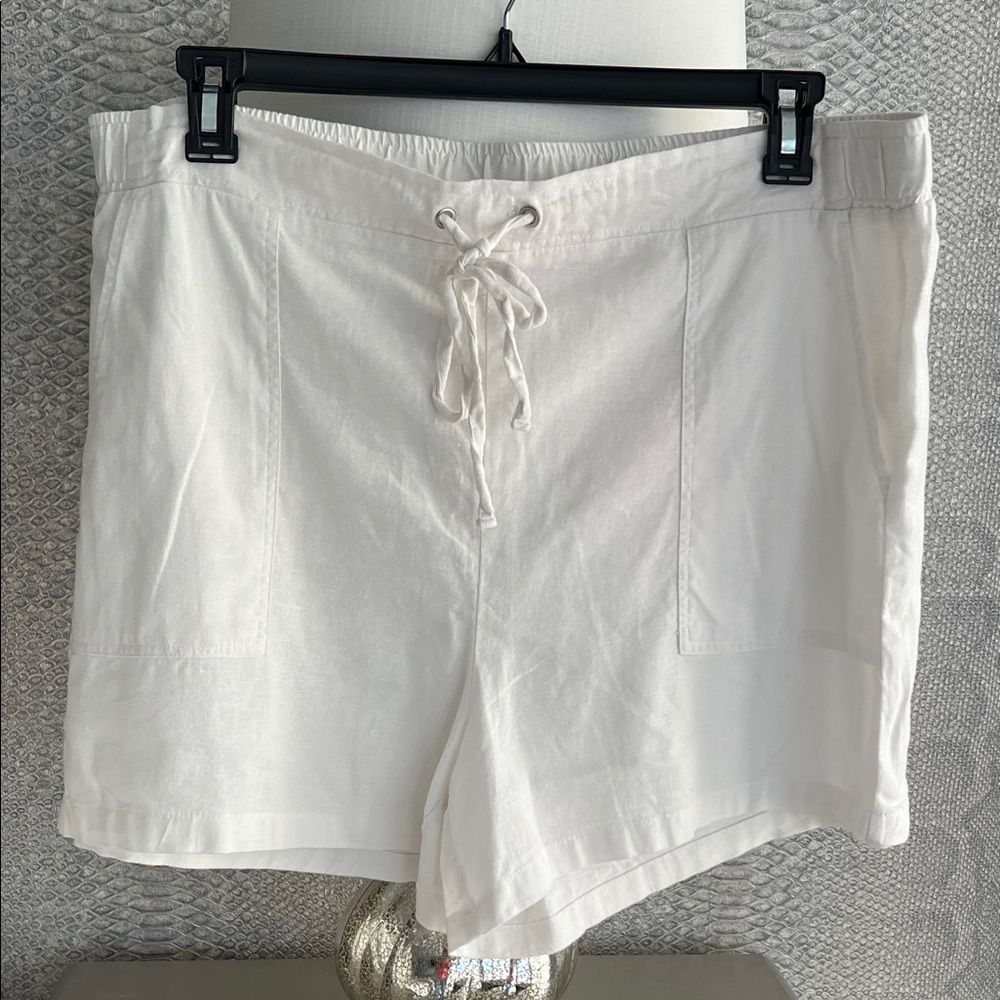 Vince Camuto Women White Drawstring Shorts XL